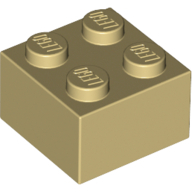 Lego kostka (kostička) 2x2, béžová (300305, 4114306)